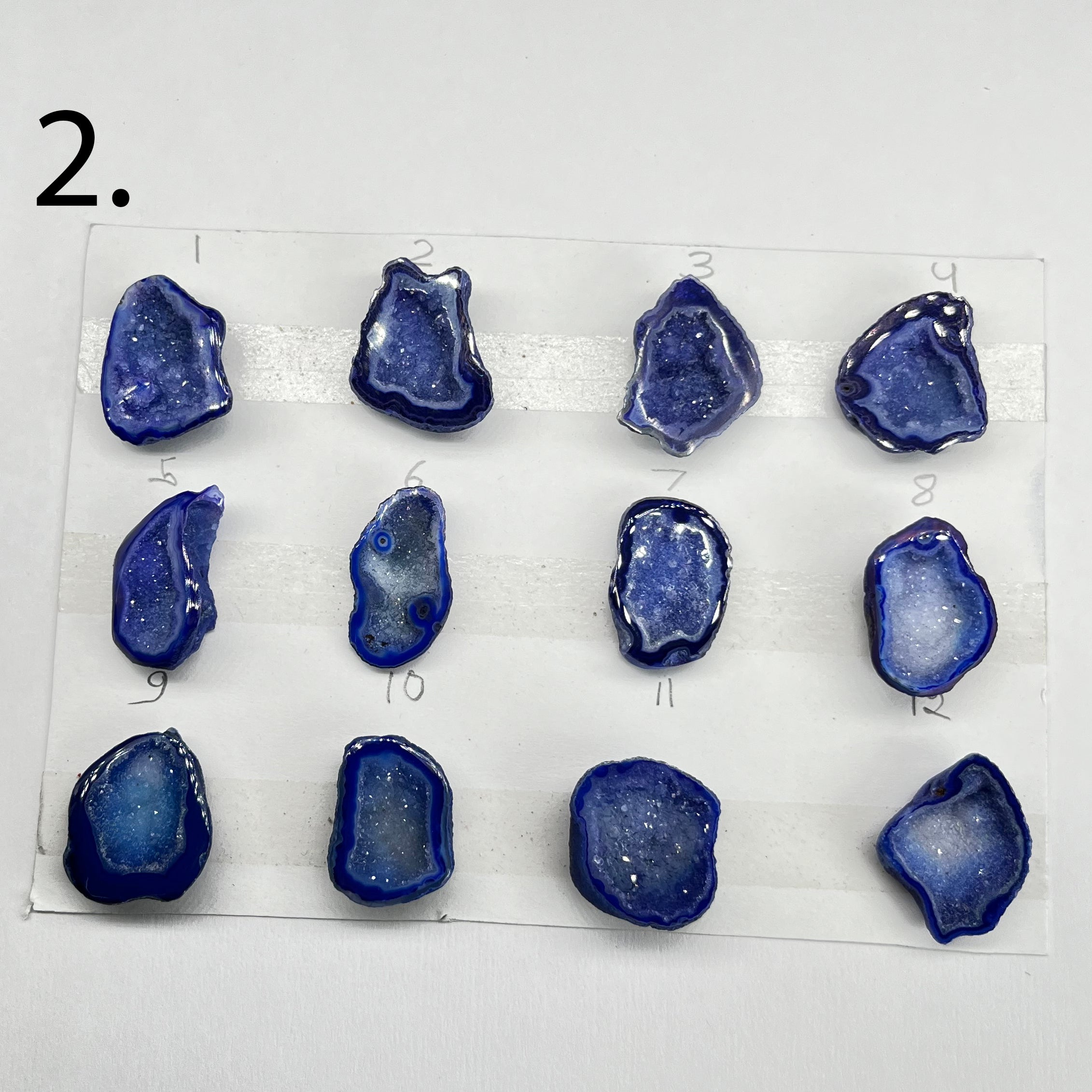 Geode Pendant stone by Selection 20-30 MM Blue My Store