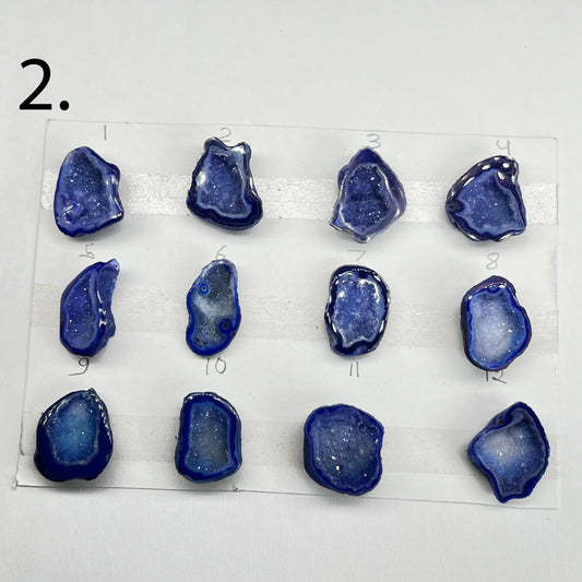 Geode Pendant stone by Selection 20-30 MM Blue My Store