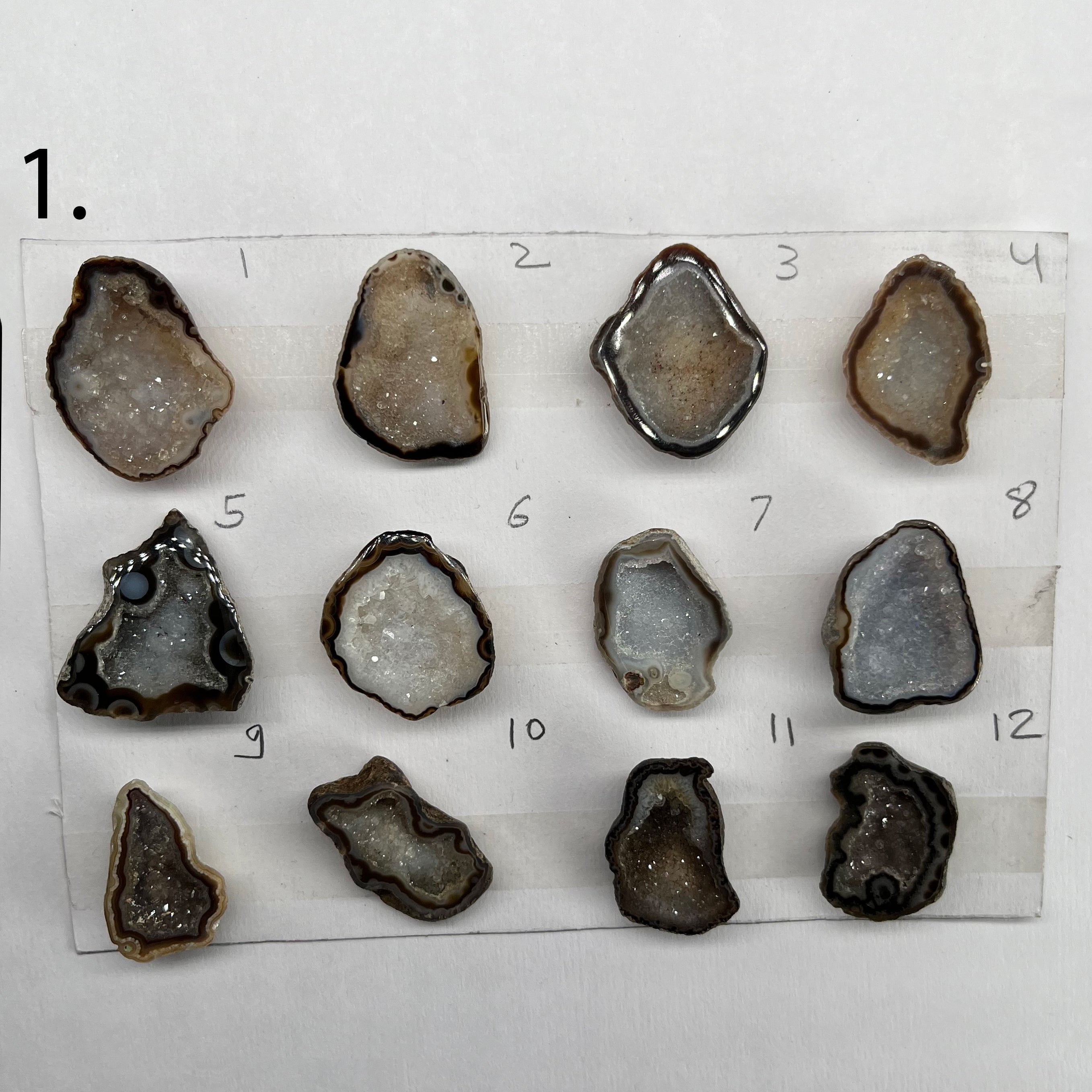 Geode Pendant stone by Selection 20-30 MM Brown My Store