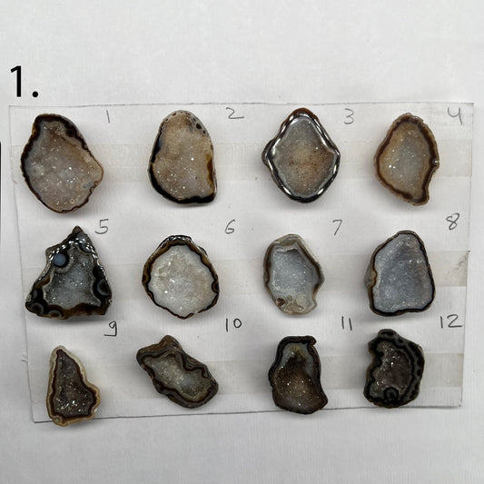 Geode Pendant stone by Selection 20-30 MM Brown My Store