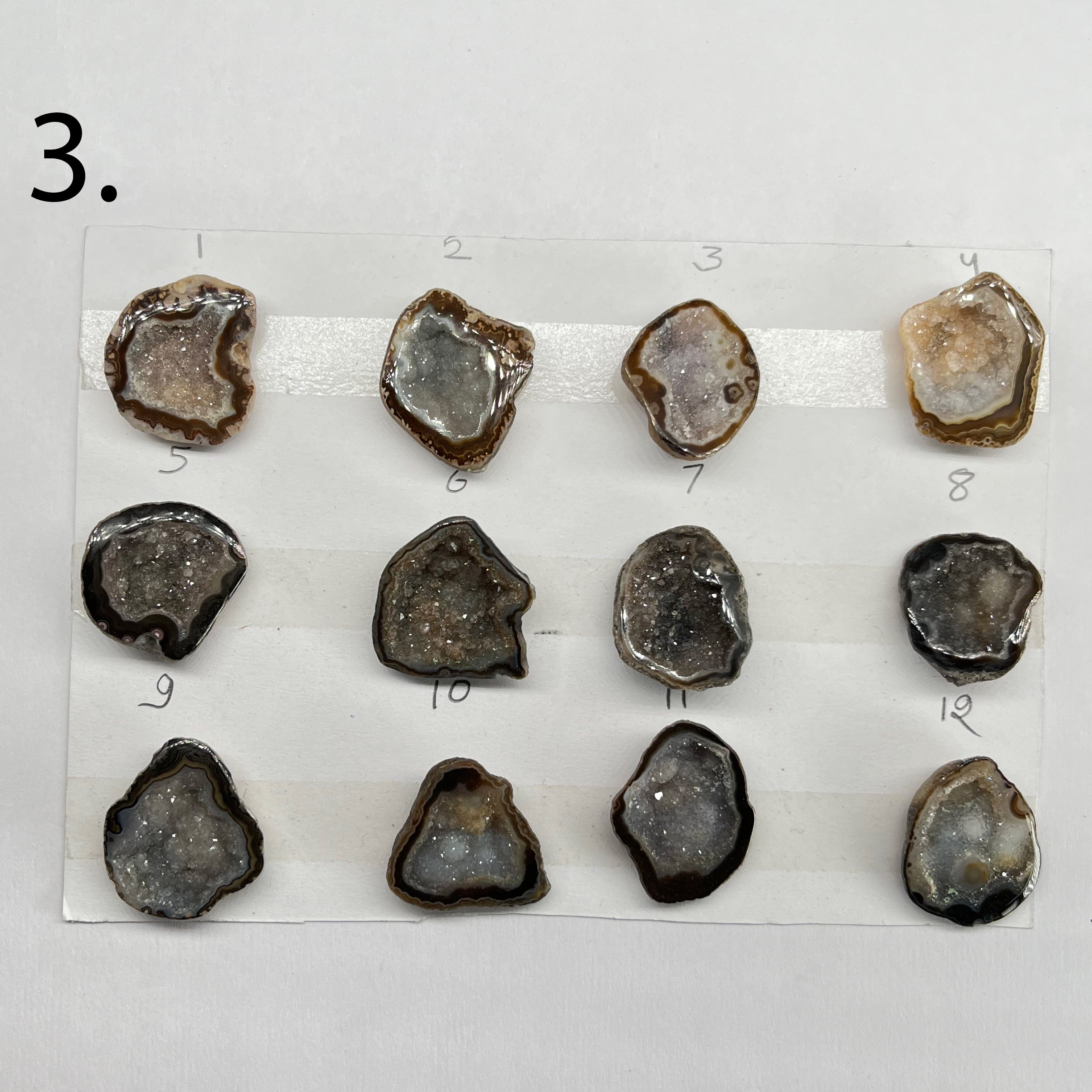 Geode Rings stone by Selection 20-30 MM Brown My Store