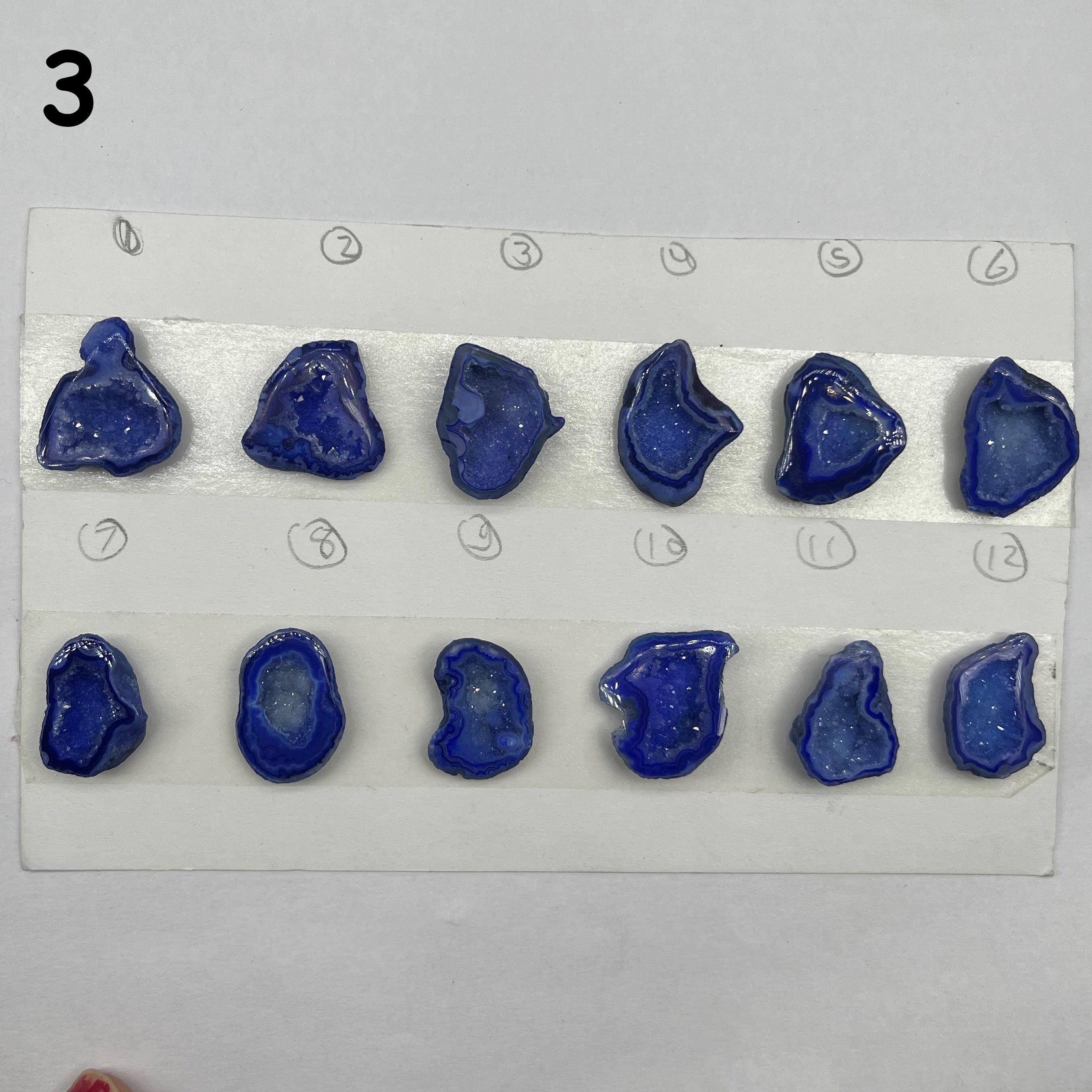 Geode Pendant stone by Selection 25 - 35MM blue My Store