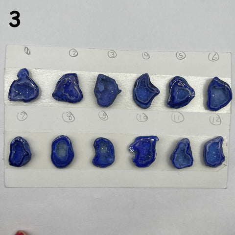 Geode Pendant stone by Selection 25 - 35MM blue My Store