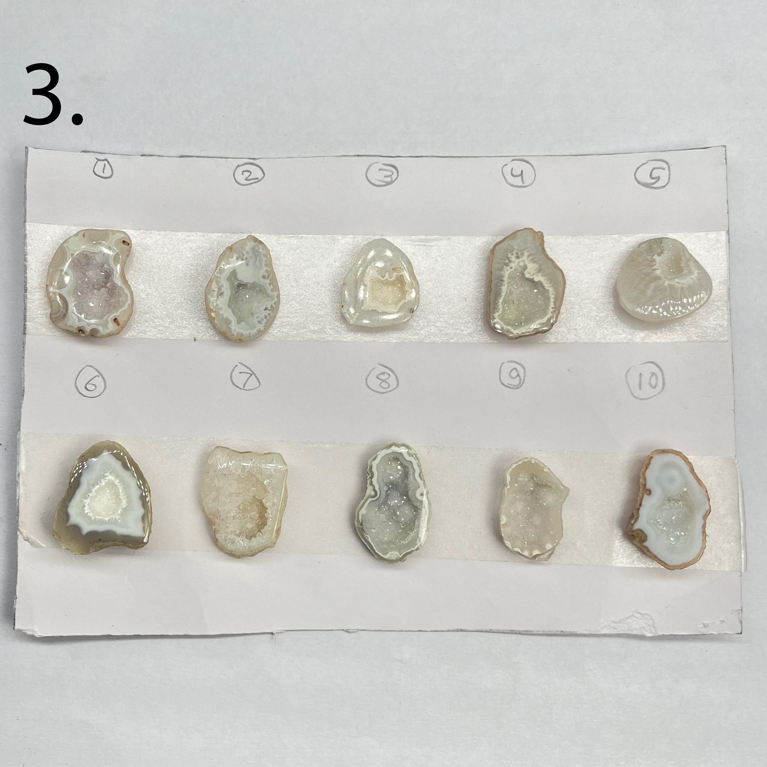 Geode Pendant stone by Selection 25 - 35 MM White My Store
