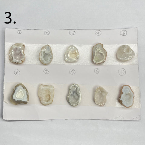 Geode Pendant stone by Selection 25 - 35 MM White My Store