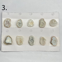 Geode Pendant stone by Selection 25 - 35 MM White My Store
