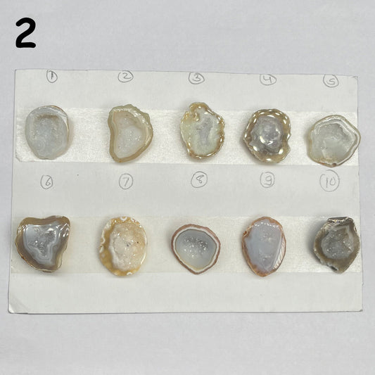 Geode Pendant stone by Selection 25 - 35 MM gray My Store