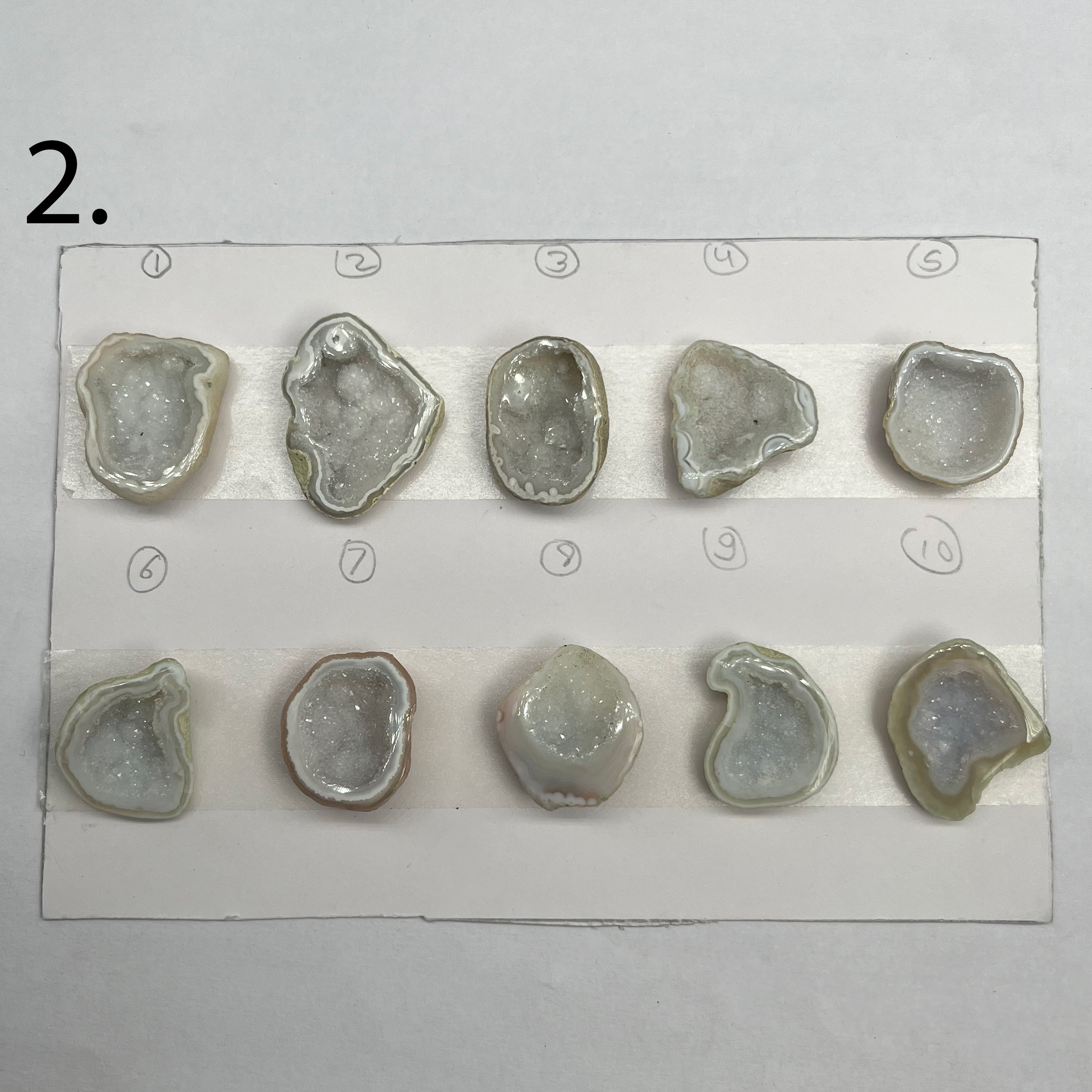 Geode Pendant stone by Selection 25 - 35 MM White My Store
