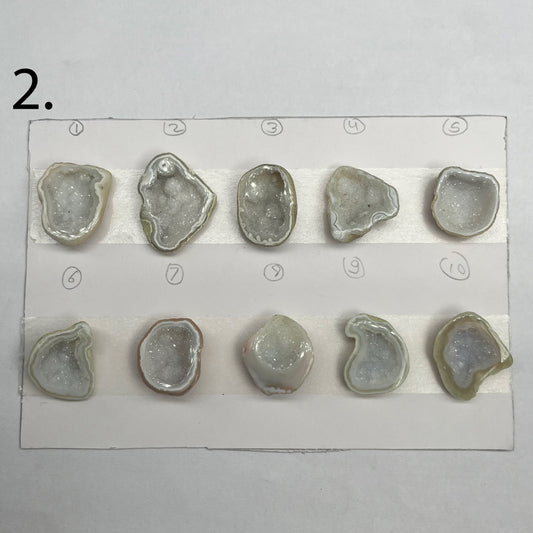 Geode Pendant stone by Selection 25 - 35 MM White My Store