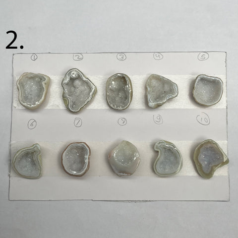 Geode Pendant stone by Selection 25 - 35 MM White My Store