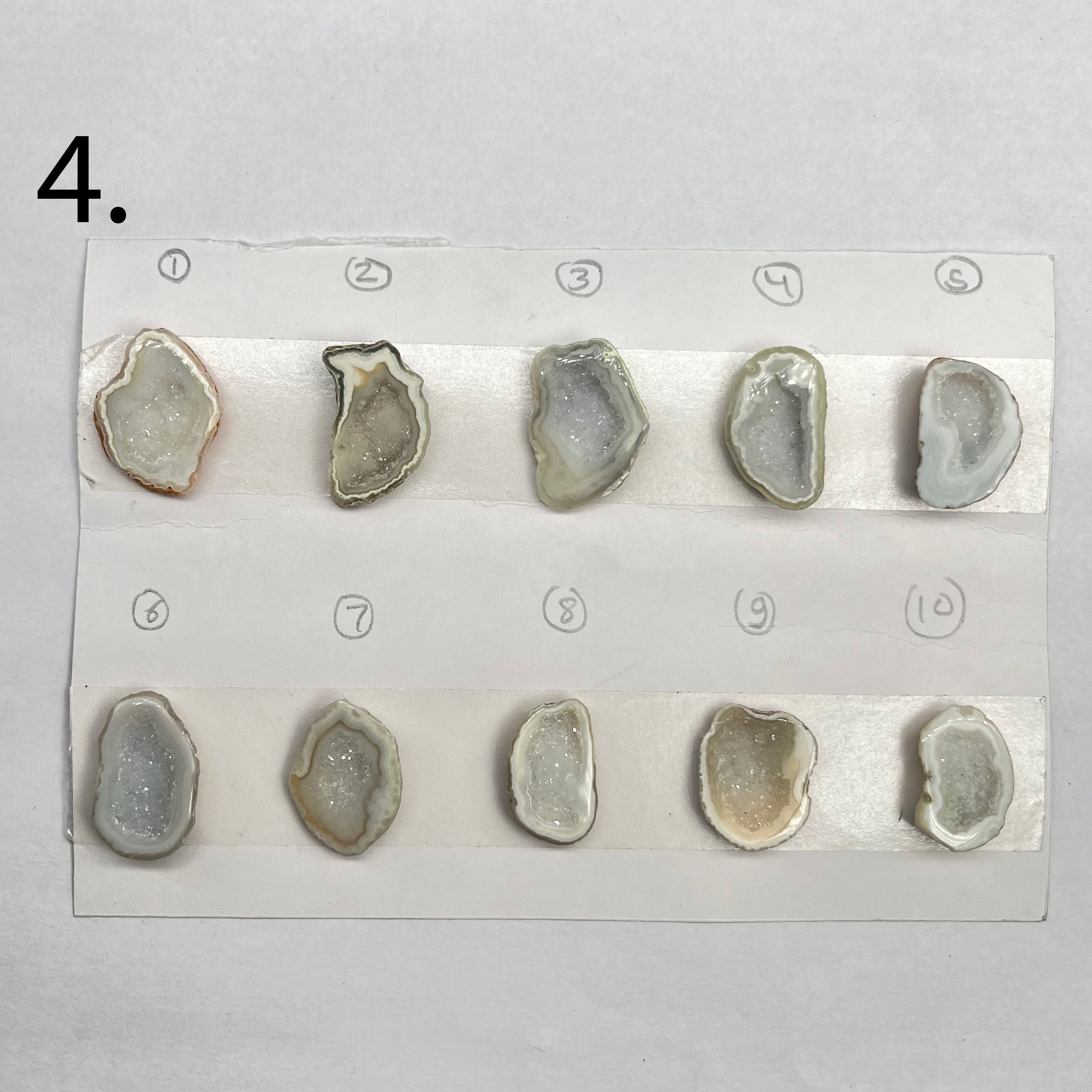 Geode Pendant stone by Selection 25 - 35 MM White My Store