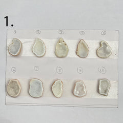 Geode Pendant stone by Selection 25 - 35 MM White My Store