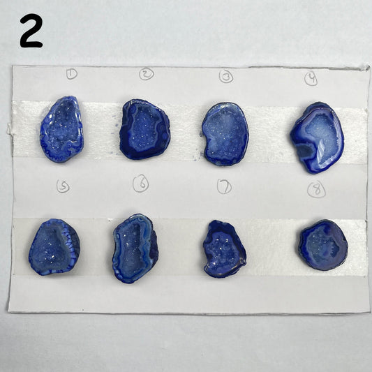 Geode Pendant stone by Selection 25 - 35MM blue My Store