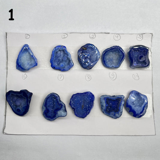 Geode Pendant stone by Selection 25 - 35MM blue My Store