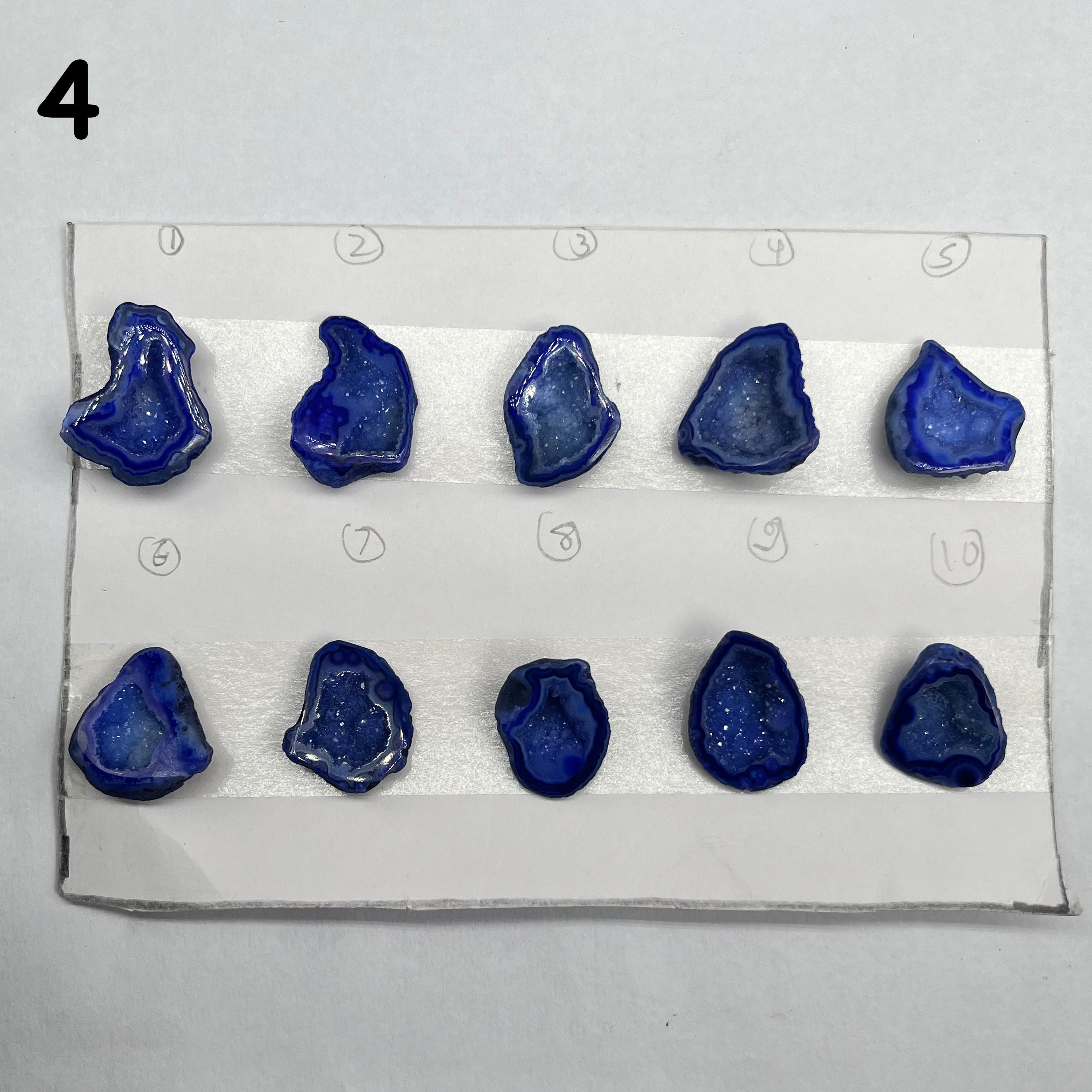Geode Pendant stone by Selection 25 - 35MM blue My Store