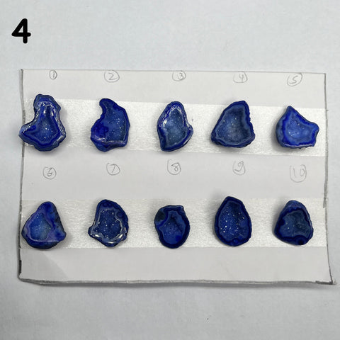 Geode Pendant stone by Selection 25 - 35MM blue My Store