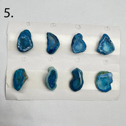 Geode Pendant stone by Selection 25 - 35MM Aqua My Store