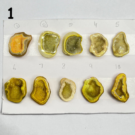 Geode Pendant stone by Selection 25 - 35MM yellow My Store