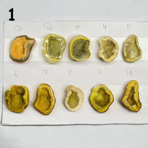 Geode Pendant stone by Selection 25 - 35MM yellow My Store
