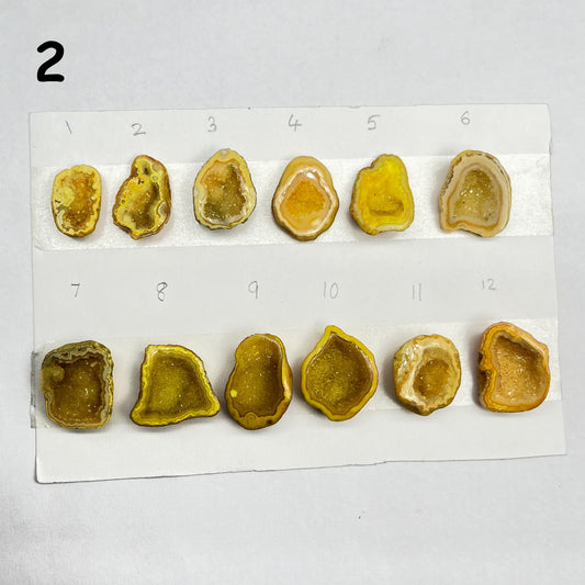 Geode Pendant stone by Selection 25 - 35MM yellow My Store