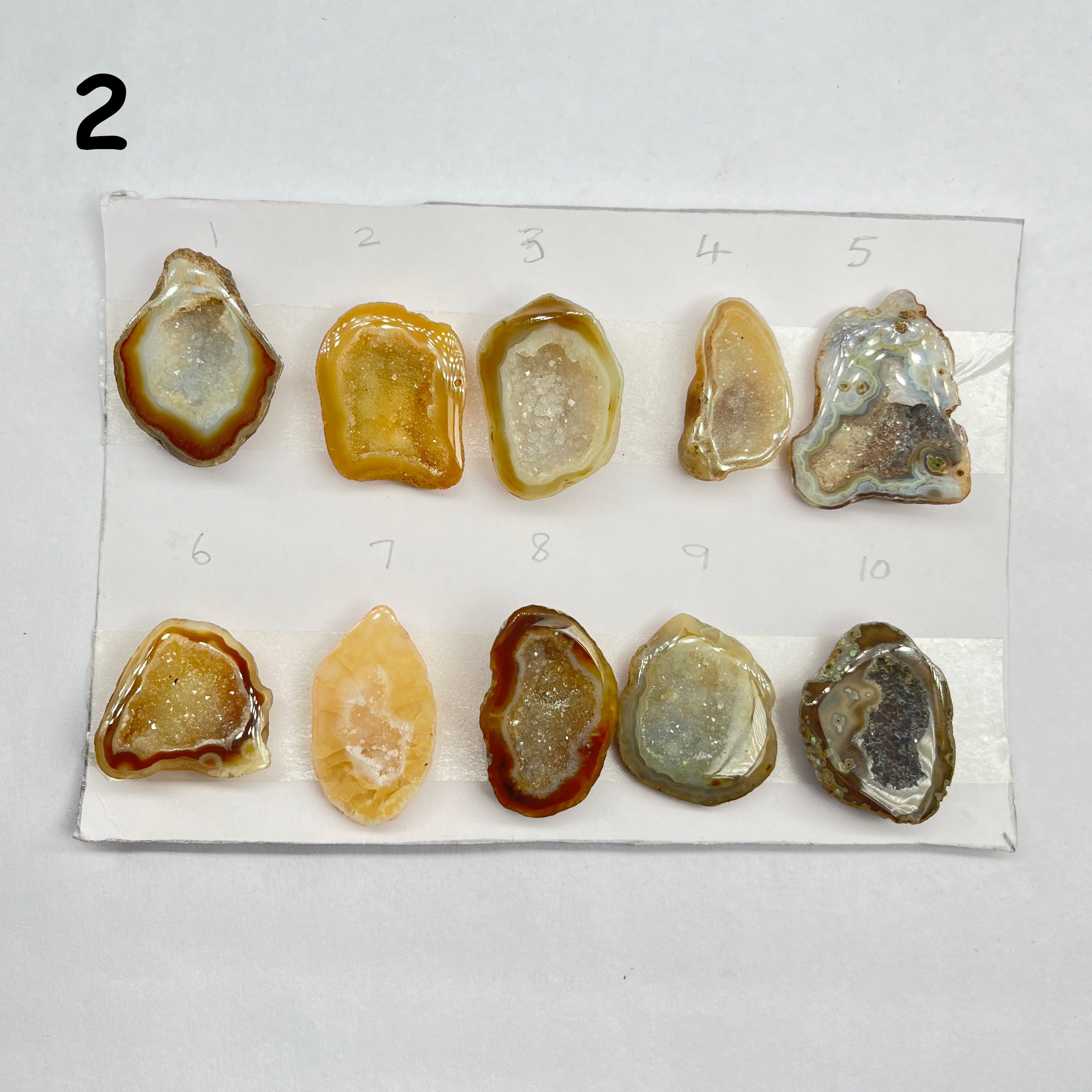 Geode Pendant stone by Selection 25 - 35MM biege My Store