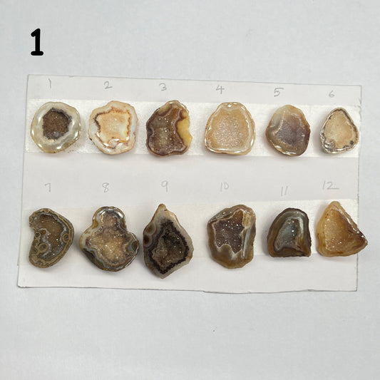Geode Pendant stone by Selection 25 - 35MM biege My Store