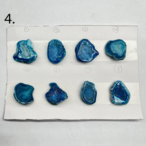 Geode Pendant stone by Selection 25 - 35MM Aqua My Store