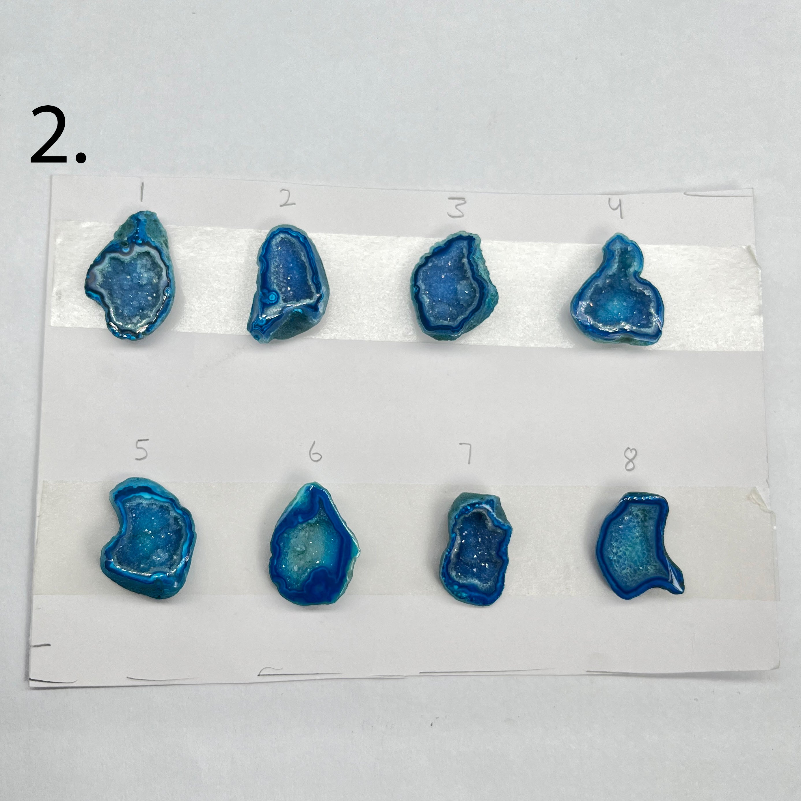 Geode Pendant stone by Selection 25 - 35MM Aqua My Store