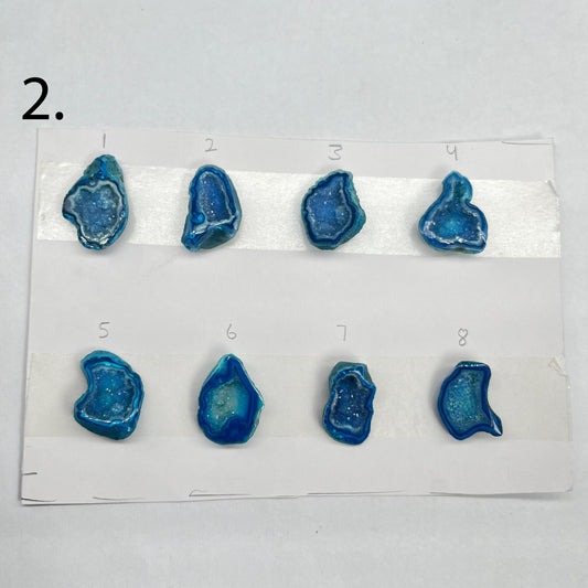 Geode Pendant stone by Selection 25 - 35MM Aqua My Store