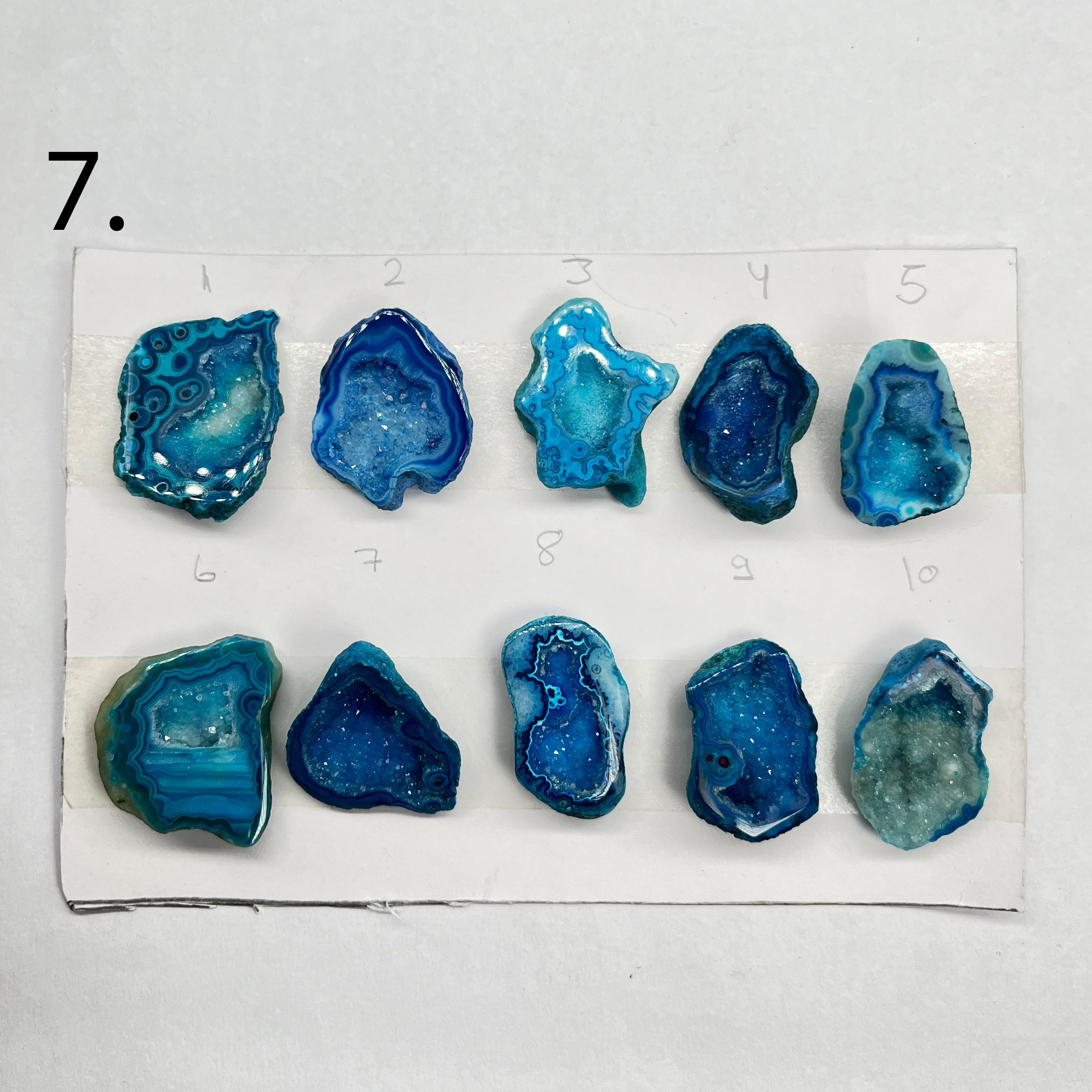 Geode Pendant stone by Selection 25 - 35MM Aqua My Store