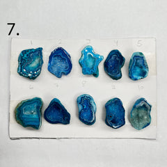 Geode Pendant stone by Selection 25 - 35MM Aqua My Store
