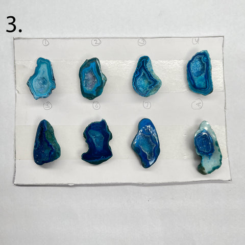 Geode Pendant stone by Selection 25 - 35MM Aqua My Store