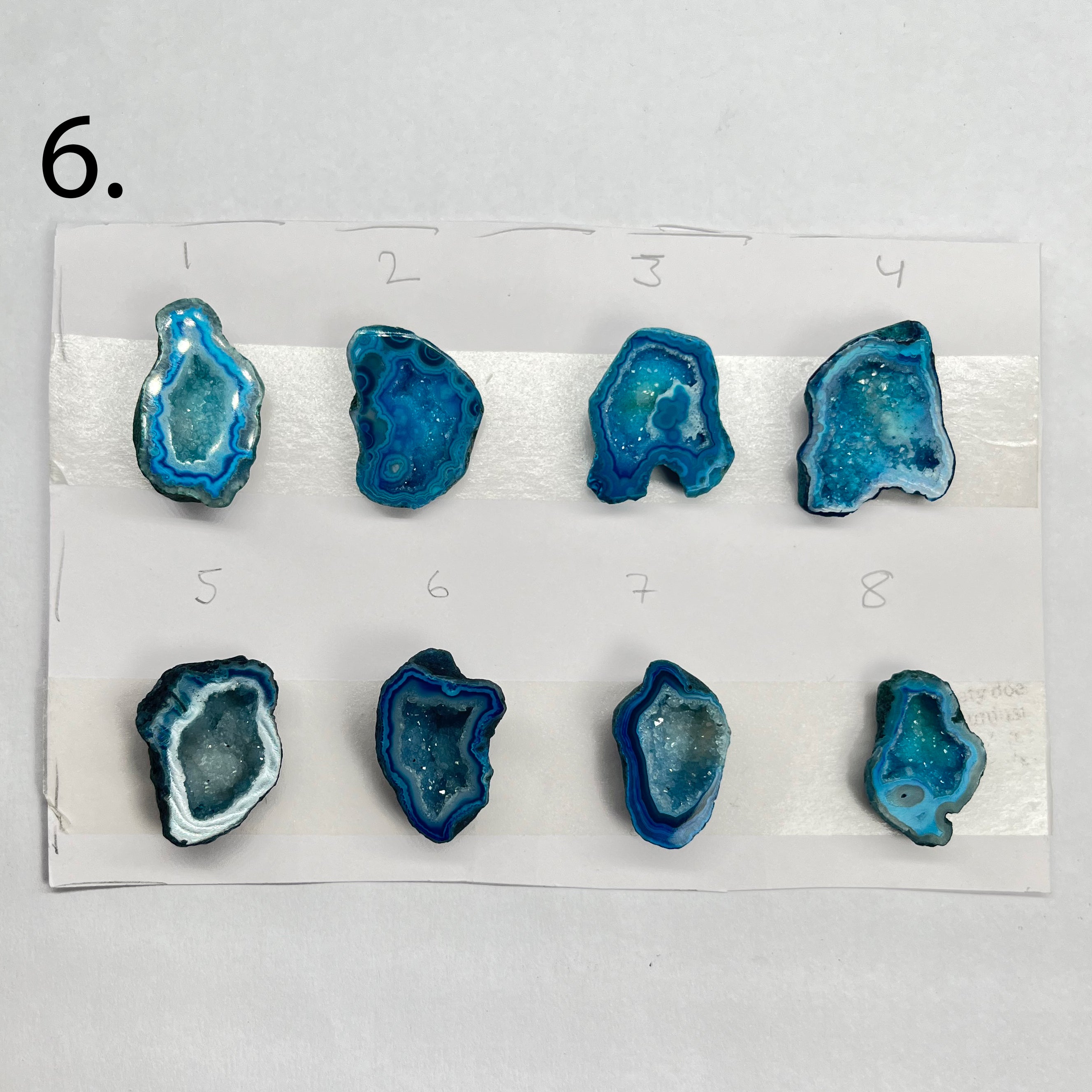 Geode Pendant stone by Selection 25 - 35MM Aqua My Store