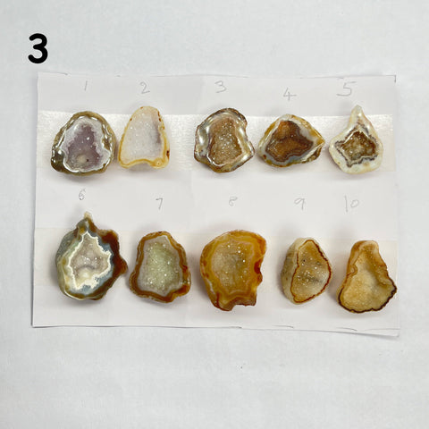 Geode Pendant stone by Selection 25 - 35MM biege My Store