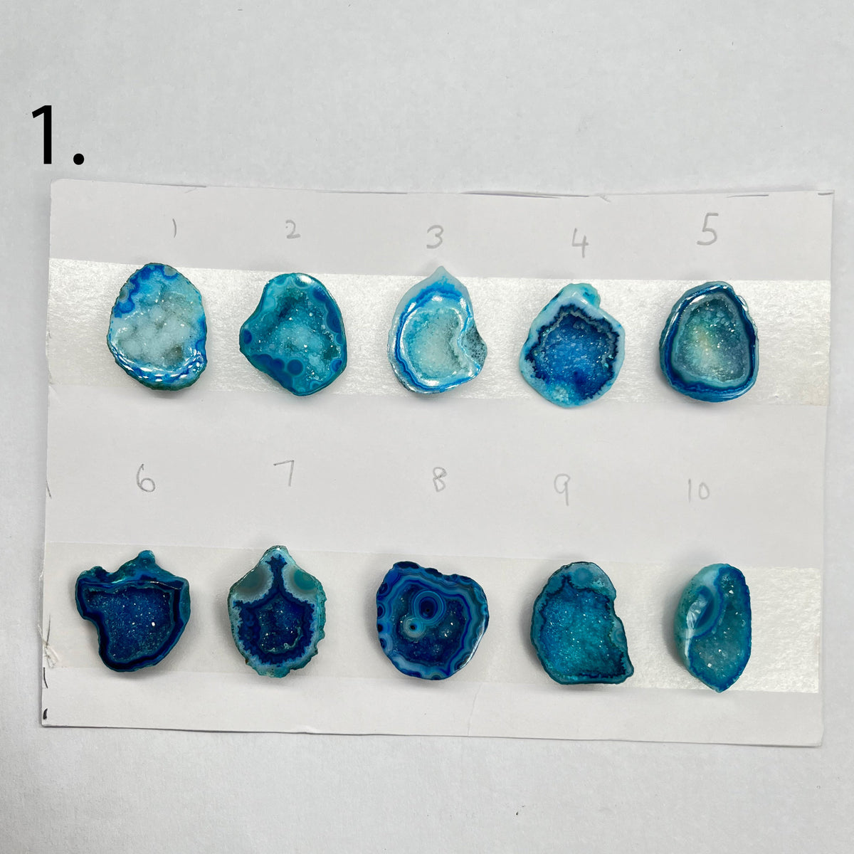 Geode Pendant stone by Selection 25 - 35MM Aqua My Store
