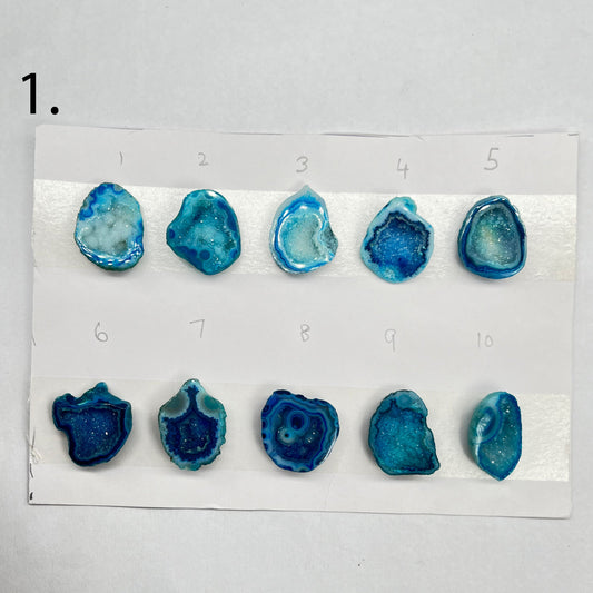 Geode Pendant stone by Selection 25 - 35MM Aqua My Store