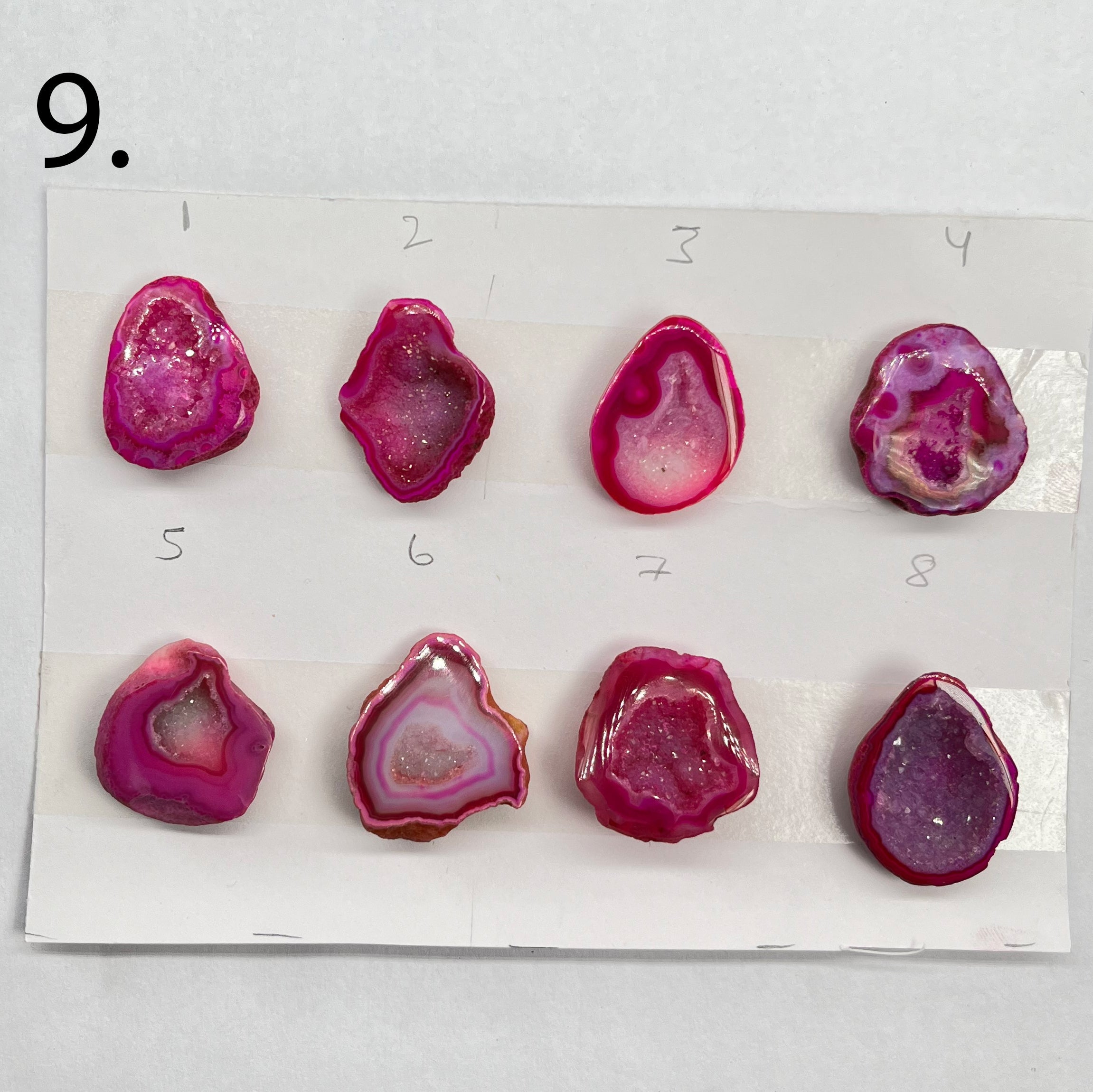 Geode Pendant stone by Selection 25 - 35MM Pink My Store