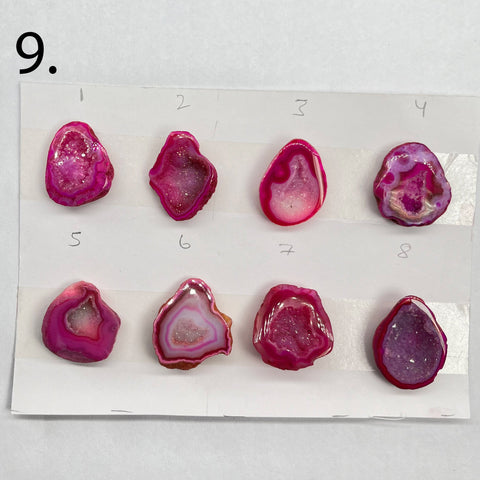 Geode Pendant stone by Selection 25 - 35MM Pink My Store