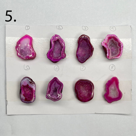 Geode Pendant stone by Selection 25 - 35MM Pink My Store