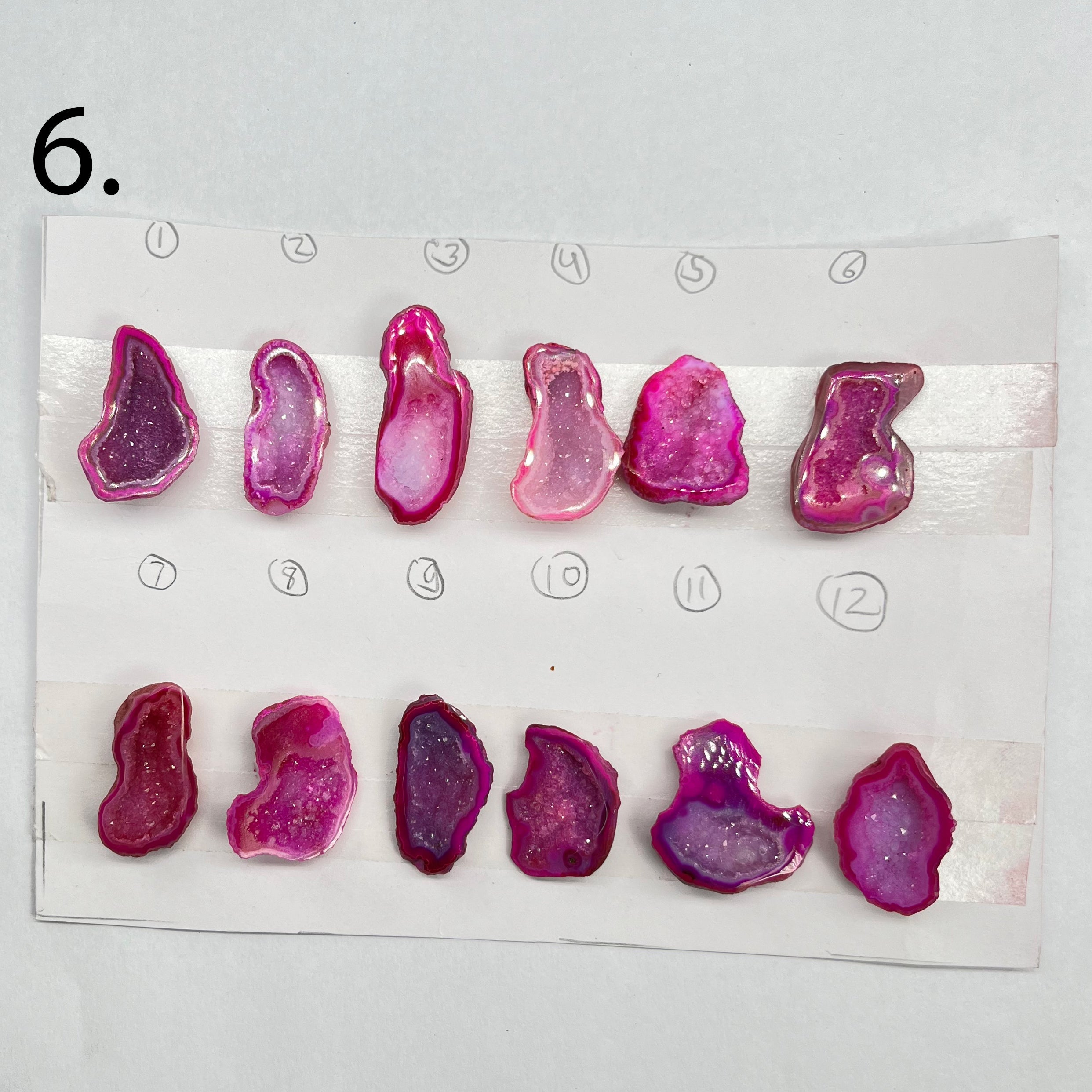 Geode Pendant stone by Selection 25 - 35MM Pink My Store
