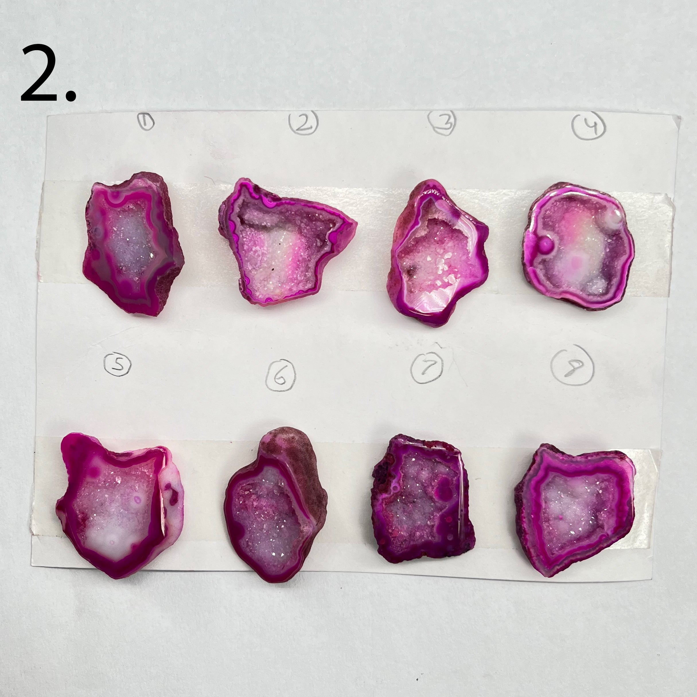 Geode Pendant stone by Selection 25 - 35MM Pink My Store