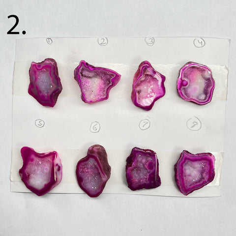 Geode Pendant stone by Selection 25 - 35MM Pink My Store