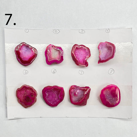 Geode Pendant stone by Selection 25 - 35MM Pink My Store