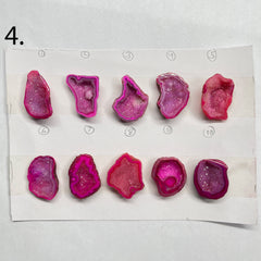 Geode Pendant stone by Selection 25 - 35MM Pink My Store