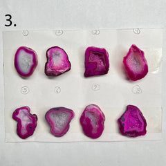 Geode Pendant stone by Selection 25 - 35MM Pink My Store