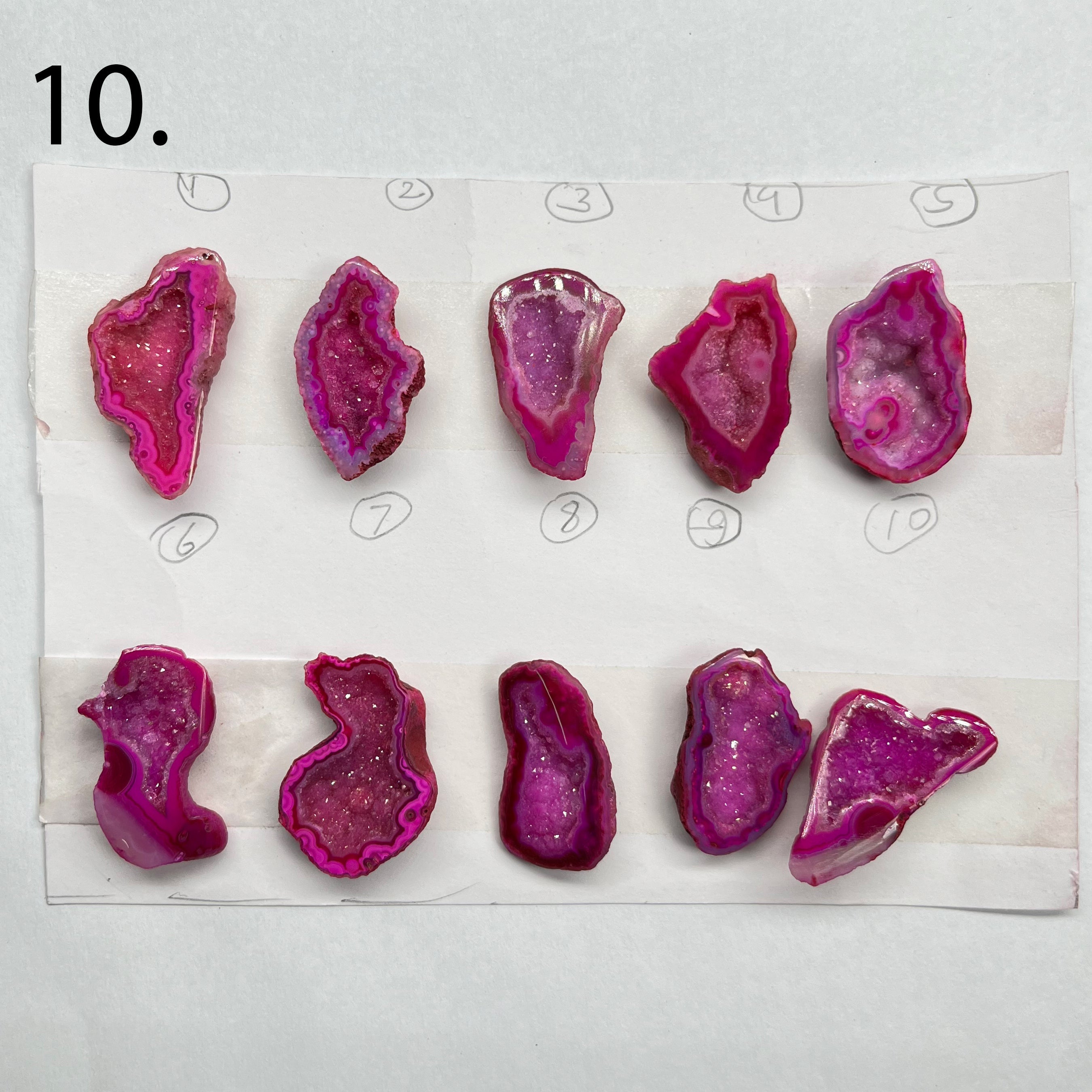 Geode Pendant stone by Selection 25 - 35MM Pink My Store