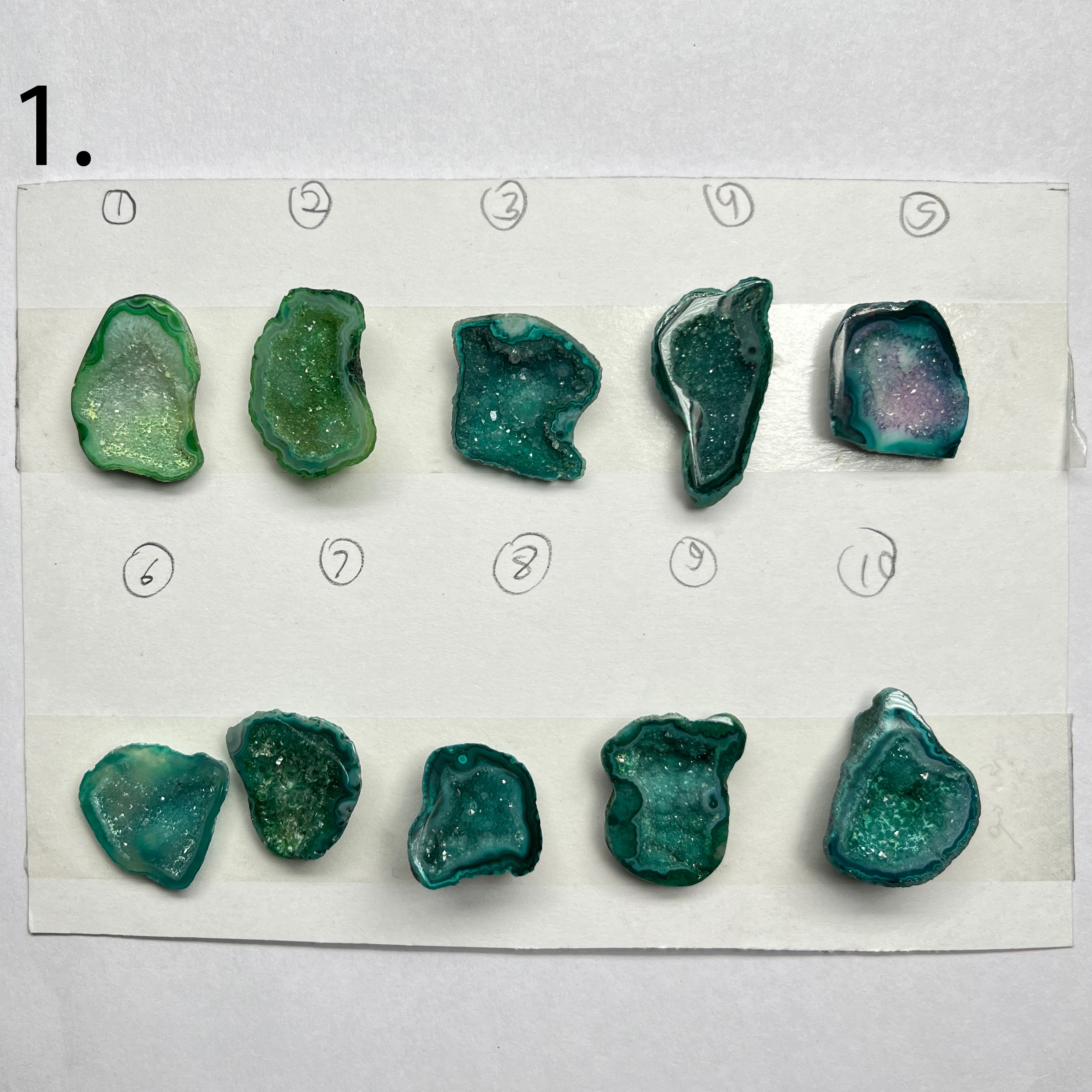 Geode Pendant stone by Selection 25 - 35 MM Green My Store
