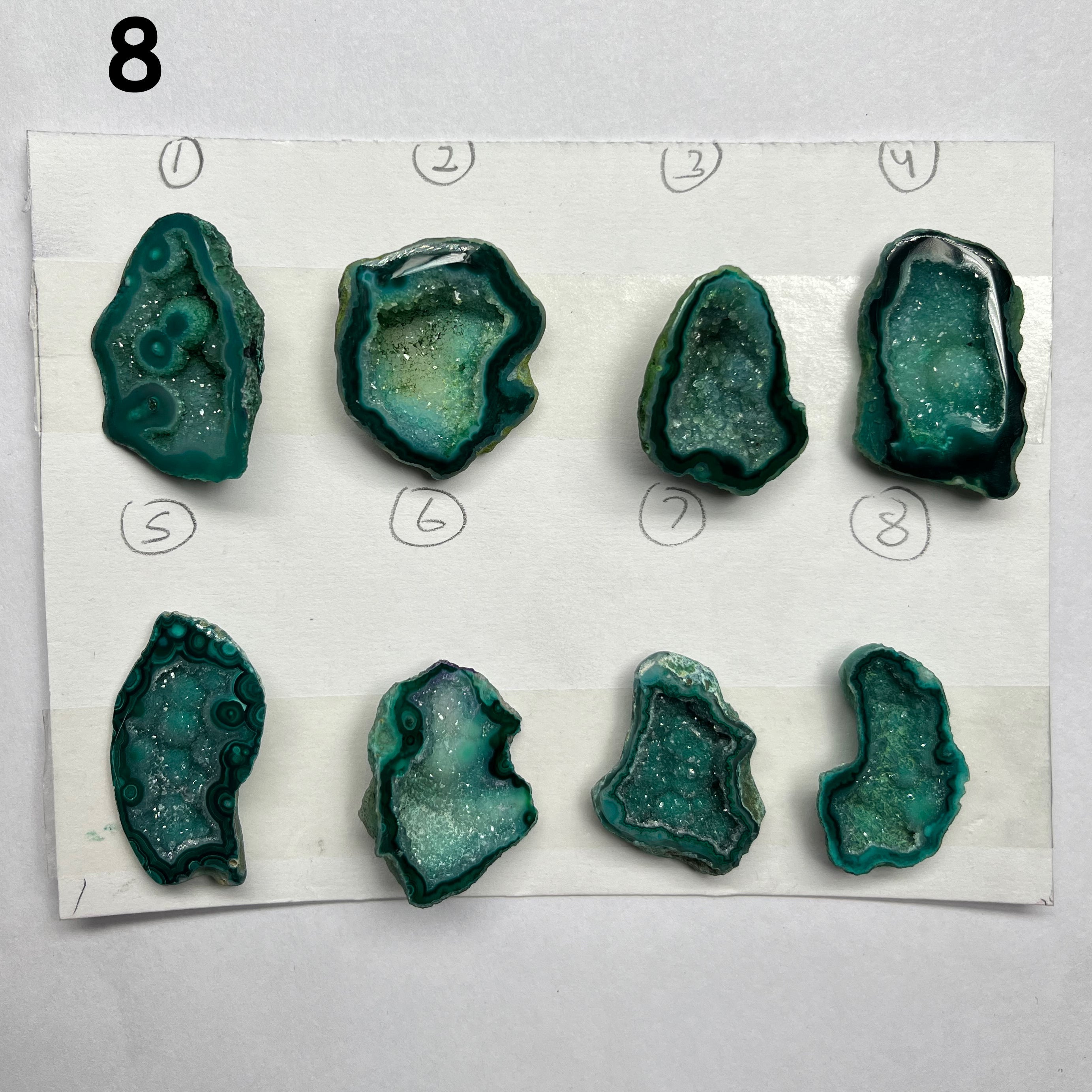 Geode Pendant stone by Selection 30 - 40 mm green My Store