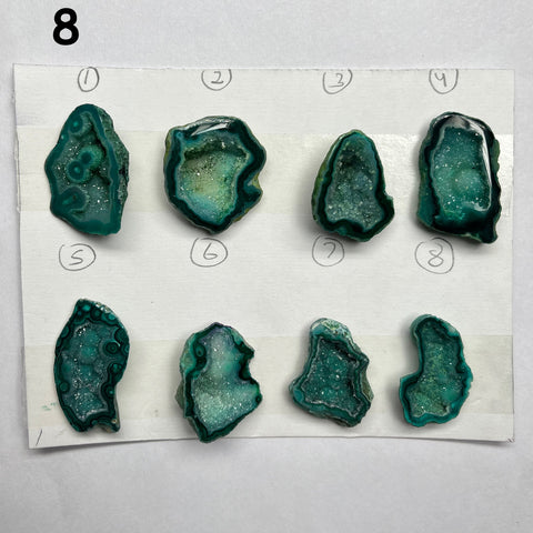 Geode Pendant stone by Selection 30 - 40 mm green My Store