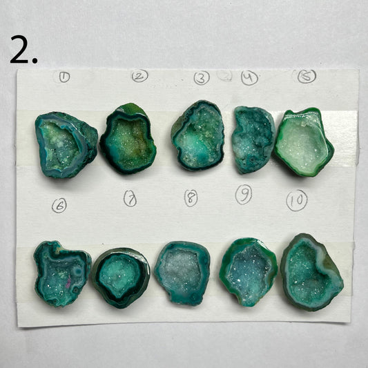 Geode Pendant stone by Selection 25 - 35 MM Green My Store